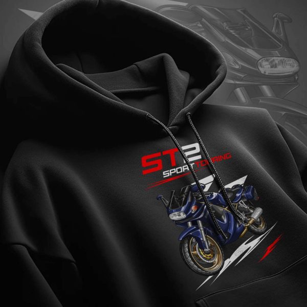 Hoodie Ducati ST2 Metallic + Saddlebags, Ducati ST Merchandise, ST2 Clothing