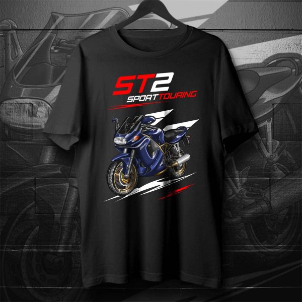 T-shirt Ducati ST2 Blue Metallic, Ducati ST Merchandise, ST2 Clothing