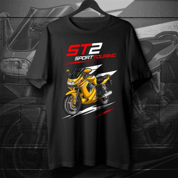 T-shirt Ducati ST2 Yellow, Ducati ST Merchandise, ST2 Clothing