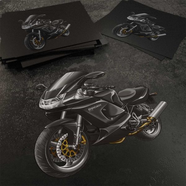 Stickers Ducati ST3 Black, Ducati ST Merchandise, ST3 Clothing