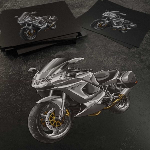 Stickers Ducati ST3 Gray Metallic + Saddlebags, Ducati ST Merchandise, ST3 Clothing