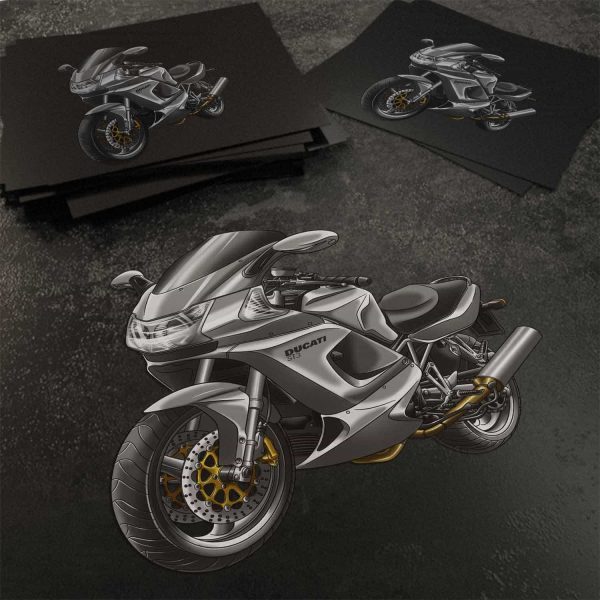 Stickers Ducati ST3 Gray Metallic, Ducati ST Merchandise, ST3 Clothing