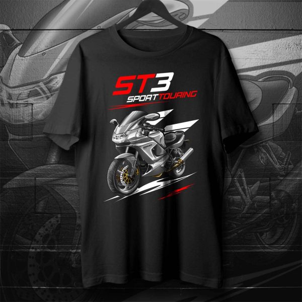 T-shirt Ducati ST3 Gray Metallic, Ducati ST Merchandise, ST3 Clothing