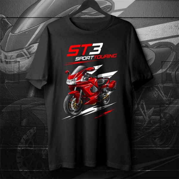 T-shirt Ducati ST3 Red + Saddlebags, Ducati ST Merchandise, ST3 Clothing