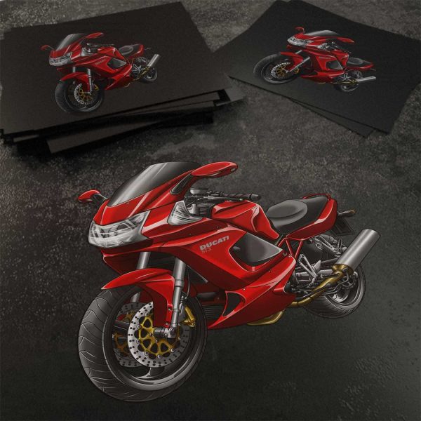 Stickers Ducati ST3 Red, Ducati ST Merchandise, ST3 Clothing