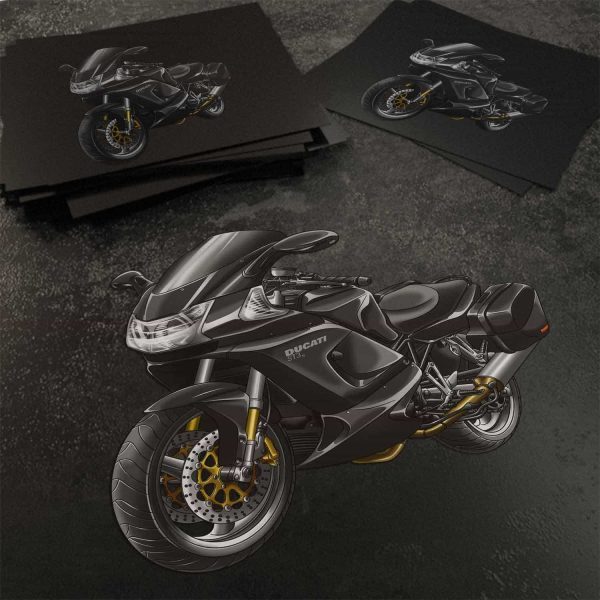 Stickers Ducati ST3 S Black + Saddlebags, Ducati ST Merchandise, ST3 Clothing