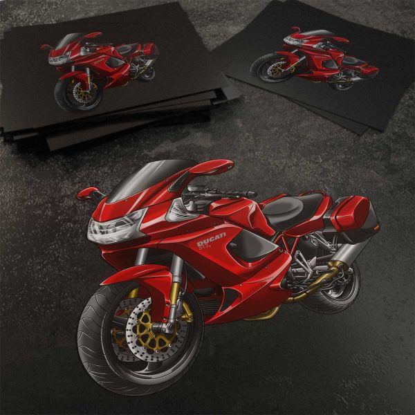 Stickers Ducati ST3 S Red + Saddlebags, Ducati ST Merchandise, ST3 Clothing