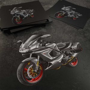 Stickers Ducati ST3 S Senna Gray + Saddlebags, Ducati ST Merchandise, ST3 Clothing