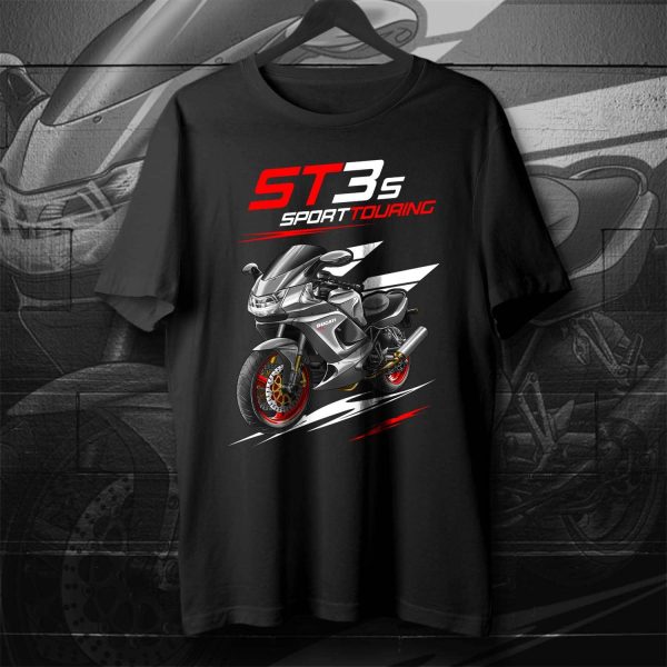 T-shirt Ducati ST3 S Senna Gray, Ducati ST Merchandise, ST3 Clothing