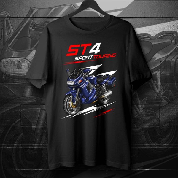 T-shirt Ducati ST4 Blue + Saddlebags, Ducati ST Merchandise, ST4 Clothing