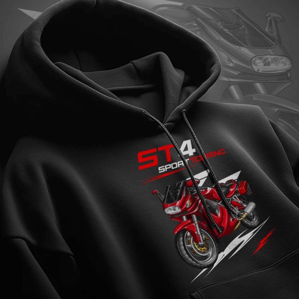 Hoodie Ducati ST4 Red + Saddlebags, Ducati ST Merchandise, ST4 Clothing