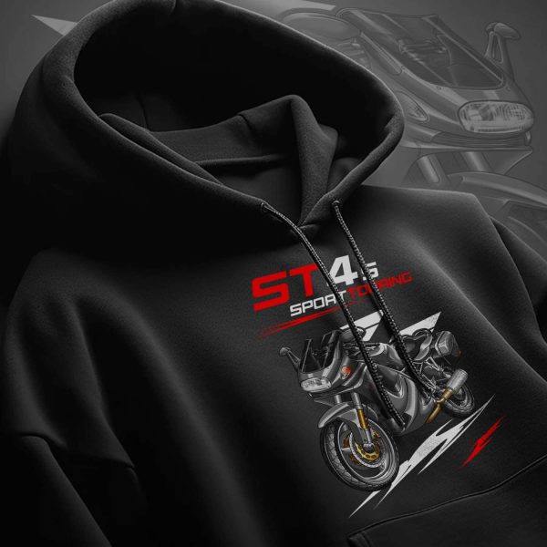 Hoodie Ducati ST4 S Gray Metallic + Saddlebags, Ducati ST Merchandise, ST4 Clothing