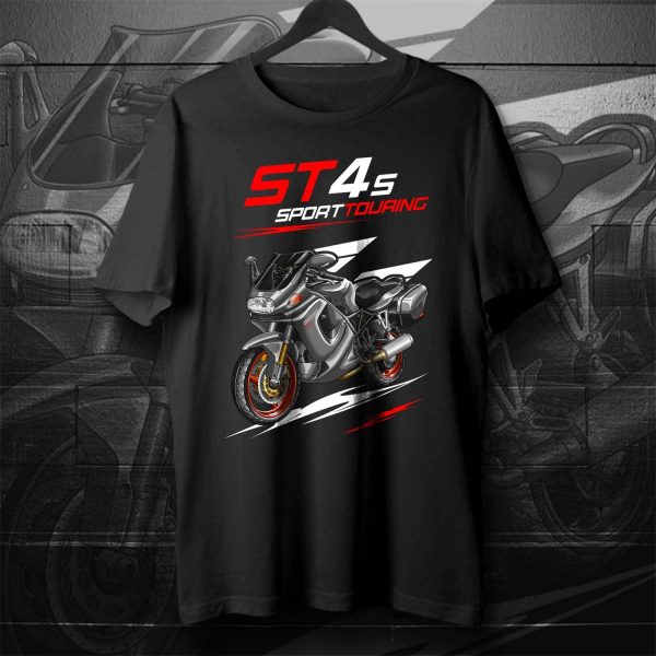 T-shirt Ducati ST4 S Senna Gray + Saddlebags, Ducati ST Merchandise, ST4 Clothing