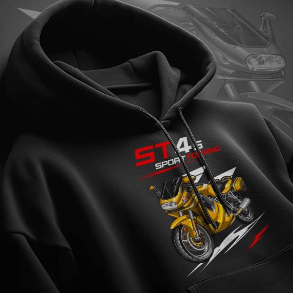 Hoodie Ducati ST4 S Yellow + Saddlebags, Ducati ST Merchandise, ST4 Clothing