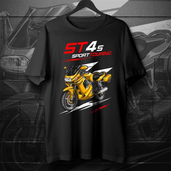T-shirt Ducati ST4 S Yellow + Saddlebags, Ducati ST Merchandise, ST4 Clothing