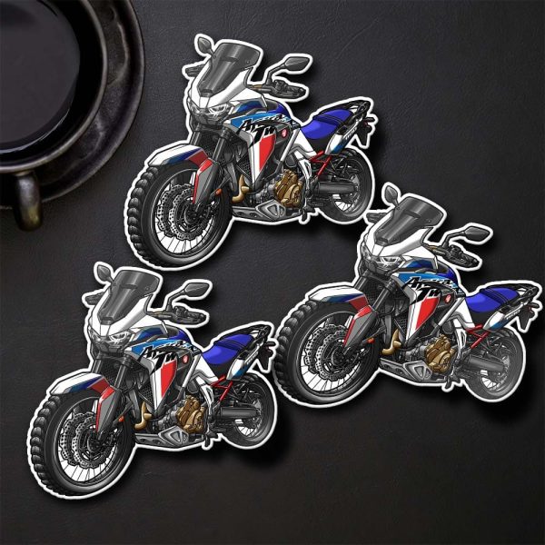 Stickers Honda CRF1100L Africa Twin 2022 Pearl Glare White Grand, Honda Africa Twin Merchandise, Honda CRF1100L Clothing