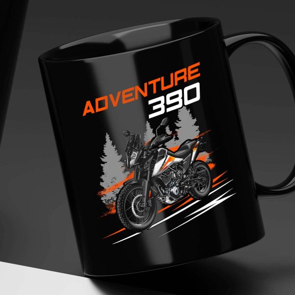 Black Mug KTM 390 Adventure 2020 White, KTM 390 Adventure Merchandise