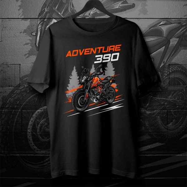 T-shirt KTM 390 Adventure 2023 Black Orange, KTM 390 Adventure Merchandise