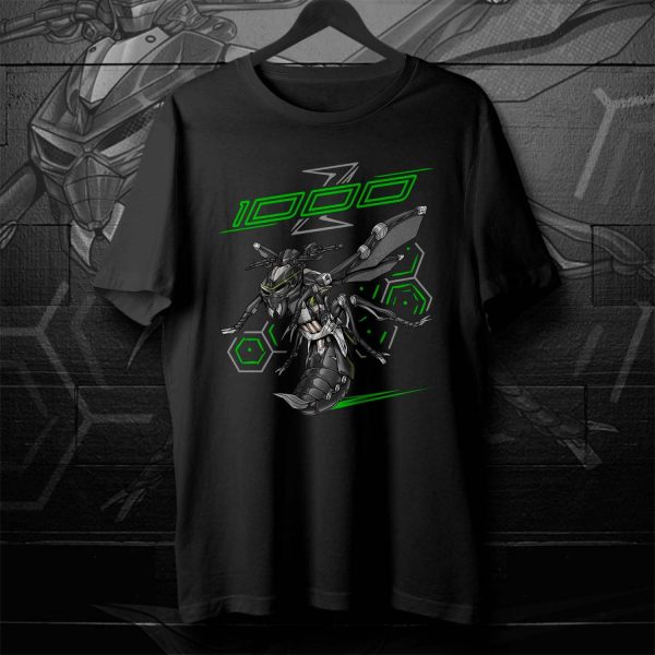 T-shirt Kawasaki Z1000 Hornet 2018 RE Metallic Spark Black & Metallic Graphite Gray, Z1000 Clothing