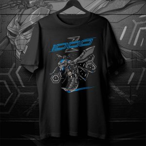 T-shirt Kawasaki Z1000 Hornet 2018 Pearl Storm Grey & Candy Surf Blue & Metallic Spark Black & Metallic Graphite Grey, Z1000 Clothing