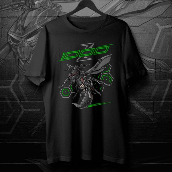 T-shirt Kawasaki Z1000 Hornet 2019-2020 Metallic Flat Spark Black & Metallic Matt Graphite Grey, Z1000 Clothing