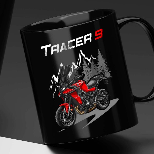 Black Mug Yamaha Tracer 9 2021-2023 Redline, Tracer 9 Merchandise