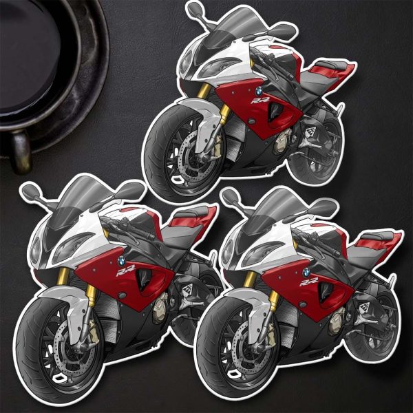 BMW S1000RR Stickers 2012-2013 Racing Red & Alpine White, Motorrad S-Series Motorcycle Merchandise & Clothing