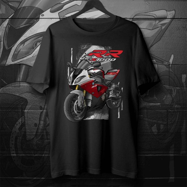 BMW S1000RR T-shirt 2012-2013 Racing Red & Alpine White, Motorrad S-Series Motorcycle Merchandise & Clothing