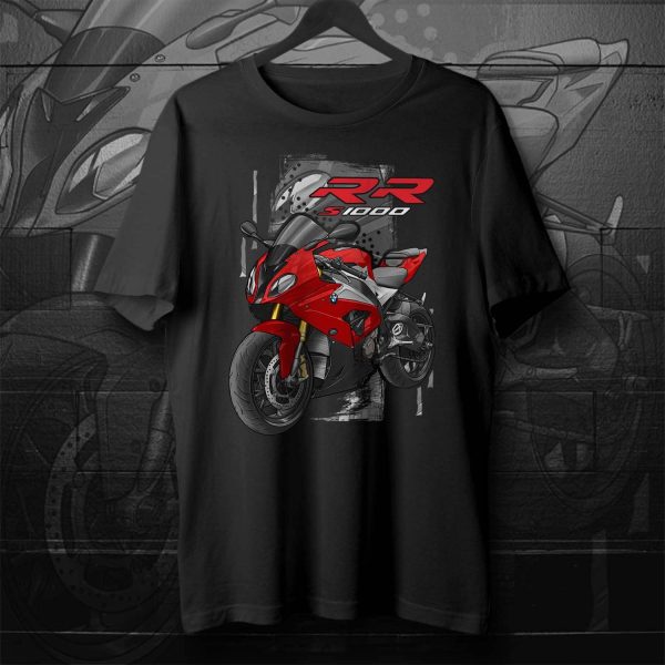 BMW S 1000 RR T-shirt 2015-2016 Racing Red & Light White, Motorrad S-Series Motorcycle Merchandise & Clothing
