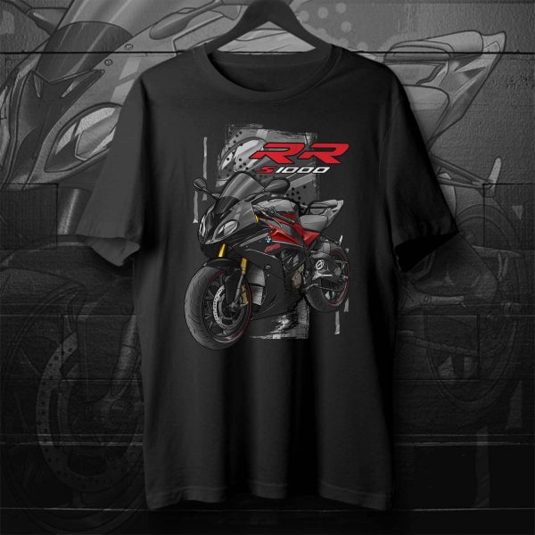 BMW S 1000 RR T-shirt 2016 Black Storm Metallic & Racing Red, Motorrad S-Series Motorcycle Merchandise & Clothing