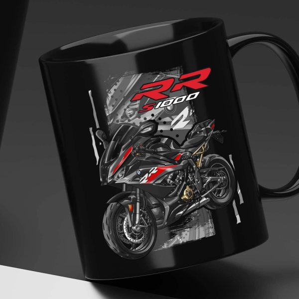 Black Mug BMW S1000RR 2021-2022 Mineral Grey Metallic, Motorrad S-Series Motorcycle Merchandise & Clothing