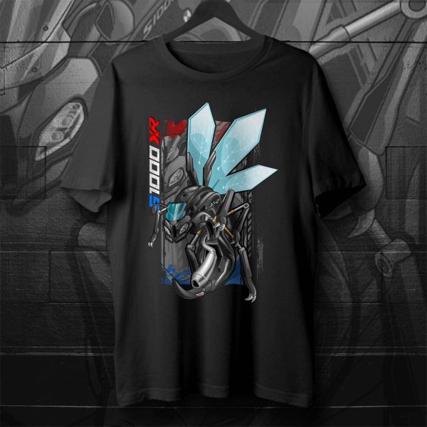 BMW S1000XR Wasp T-shirt 2022 Black Storm Metallic Motorrad S-Series Merchandise Clothing