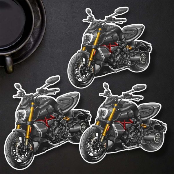 Ducati Diavel 1260 Stickers 2019-2022 S Total Black Clothing and Merchandise
