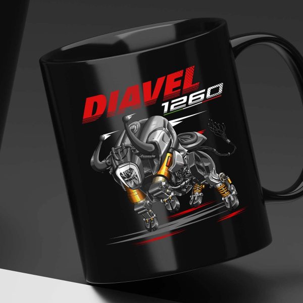 Ducati Diavel 1260 Bull Mug 2019 S Sandtone Grey Clothing and Merchandise