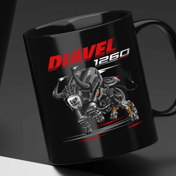 Ducati Diavel 1260 Bull Mug 2020-2022 Dark Stealth Clothing and Merchandise