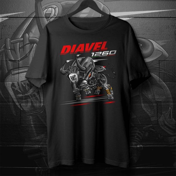 Ducati Diavel 1260 Bull T-shirt 2020-2022 Dark Stealth Clothing and Merchandise