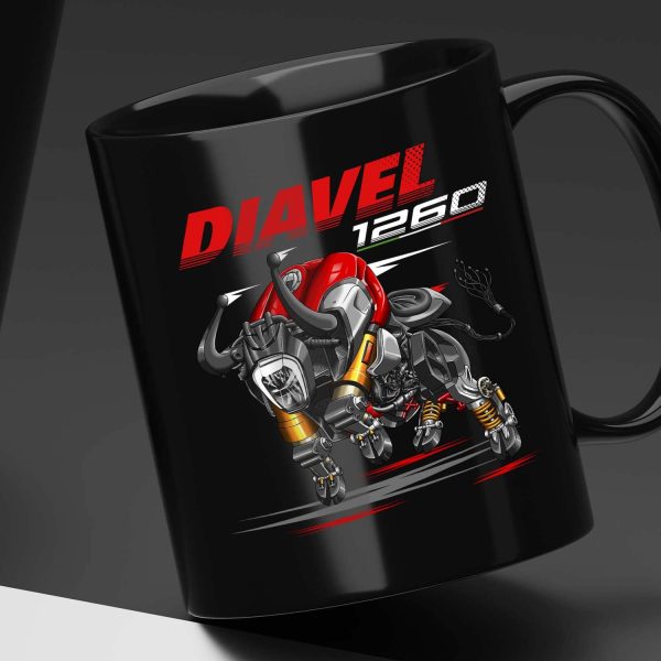 Ducati Diavel 1260 Bull Mug 2020 S Red & Silver Clothing and Merchandise
