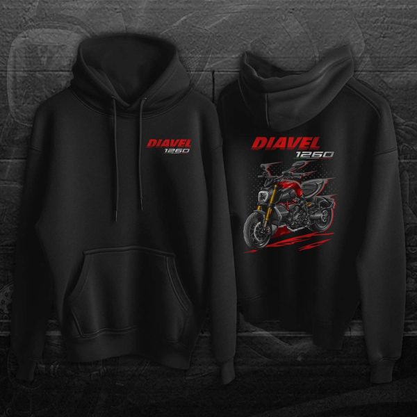 Ducati Diavel 1260 Hoodie 2020 S Red, Clothing and Merchandise