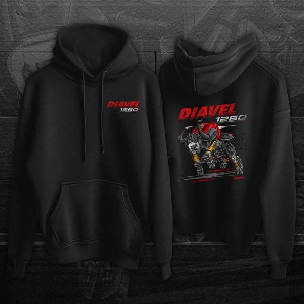 Ducati Diavel 1260 Bull Hoodie 2020 S Red Clothing and Merchandise