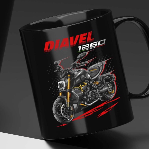 Ducati Diavel 1260 Mug 2021-2022 S Black and Steel Clothing and Merchandise