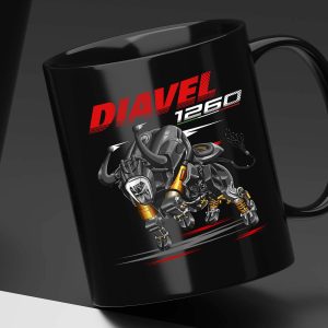 Bull Mug Ducati Diavel 1260 Clothing and Merchandise S Black and Steel
