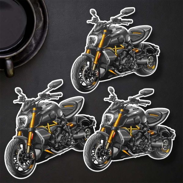 Stickers Ducati Diavel 1260 Clothing 2021-2022 S Black and Steel, XDiavel Merchandise