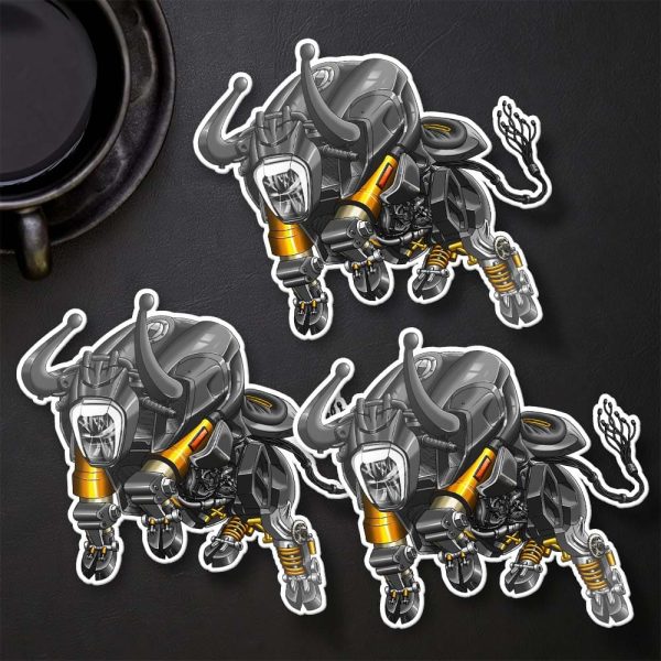 Ducati Diavel 1260 Bull Stickers 2021-2022 S Black and Steel Clothing and Merchandise