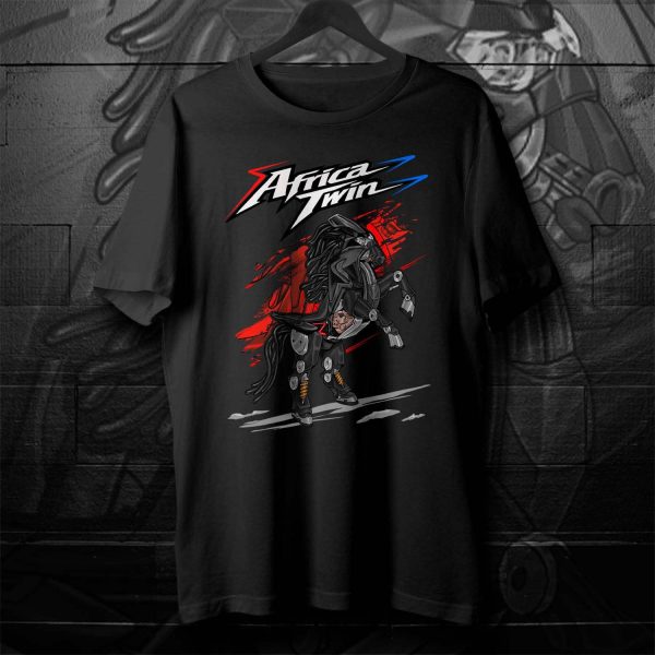 T-shirt Honda CRF1100L Africa Twin Mustang 2024 Matt Ballistic Black Metallic Merchandise & Clothing
