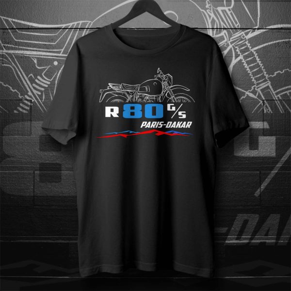 BMW R80GS Paris Dakar T-shirt Motorcycle GS-Series Merchandise and Clothing R-Series