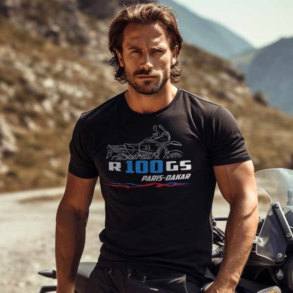 BMW R100GS Paris Dakar T-shirt Motorcycle GS-Series Merchandise and Clothing R-Series