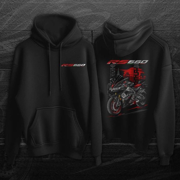 Aprilia RS660 Hoodie 2020-2022 Apex Black Merchandise & Clothing