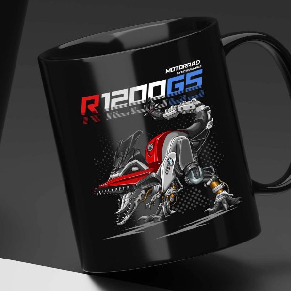 Black Mug BMW R1200GS T-Rex 2013-2016 Racing Red Clothing & Apparel