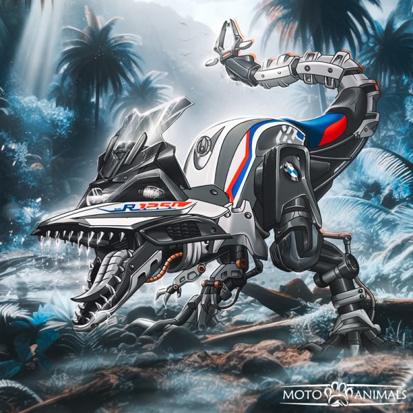 BMW R1250GS T-Rex Motorcycle Poster Merchandise & Clothing