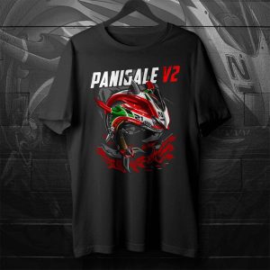 T-shirt Ducati Panigale V2 Shark Bayliss Merchandise & Clothing Motorcycle Apparel